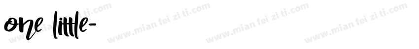 one little字体转换